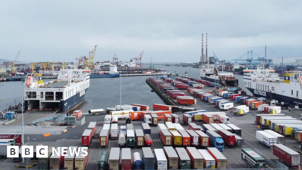Dublin Port with shipping containers