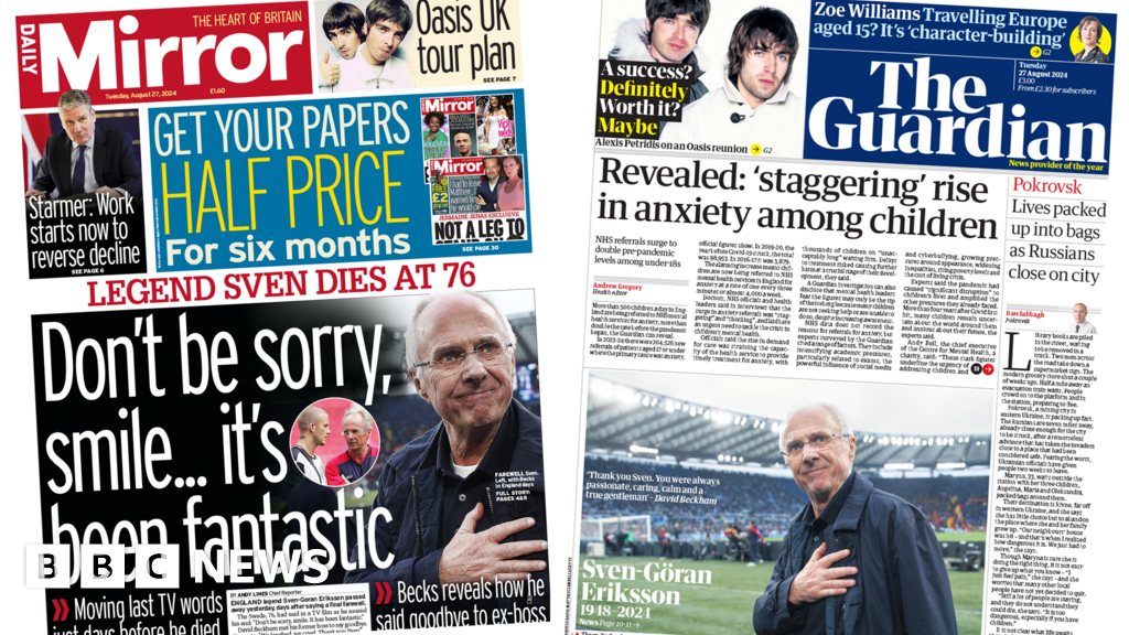 Newspaper headlines: ‘Don’t be sorry, smile’ and ‘staggering rise’ in child anxiety rates