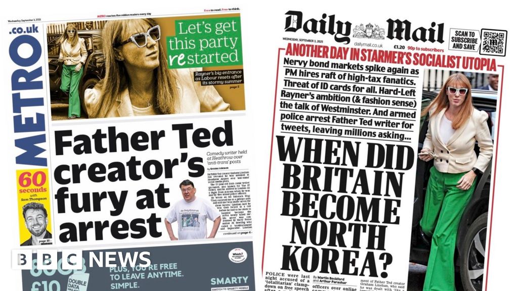 Fury over Father Ted creator arrest and nervy bond markets
