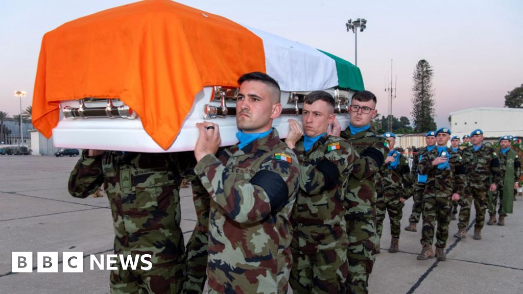 Seán Rooney Body of soldier killed in Lebanon flown home BBC News