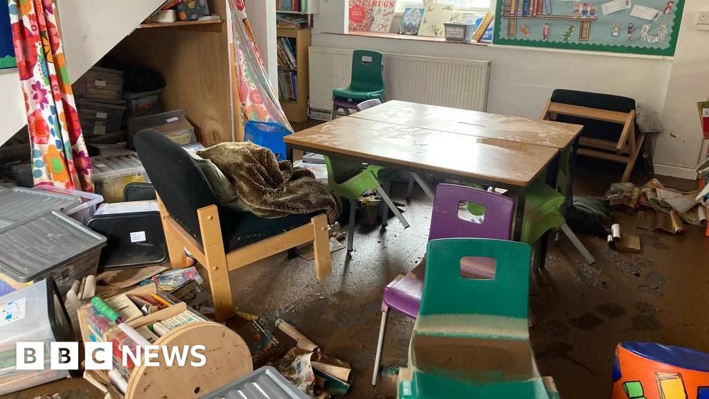 Kenton primary school closed due to damage caused by floods - BBC News