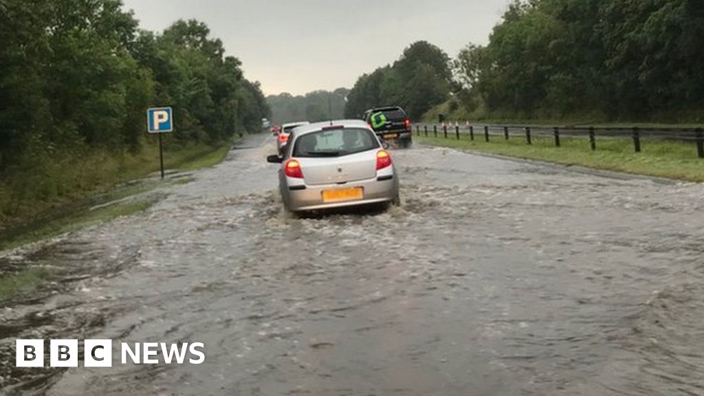 A77 reopens after Ayrshire flash flooding BBC News