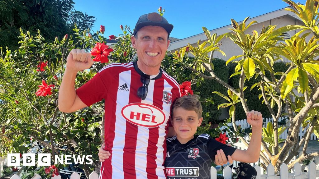 US dad and son travel to Manchester for Exeter City FA Cup game