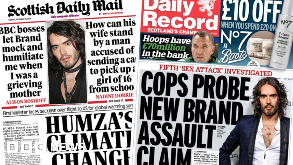 Scotland's papers: Fifth Brand allegation and Yousaf's oil and gas vow ...