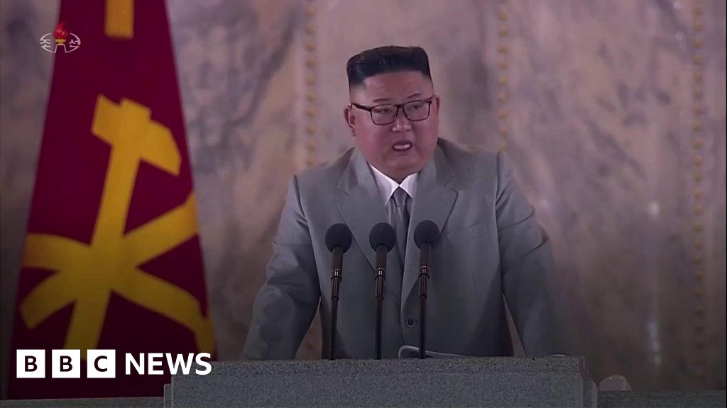 North Korean Leader Kim Jong-un Gets Emotional During Speech - BBC News