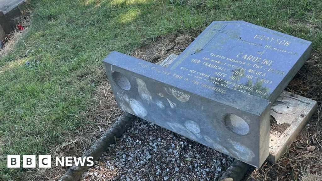 Mother condemns 'mindless' grave vandalism