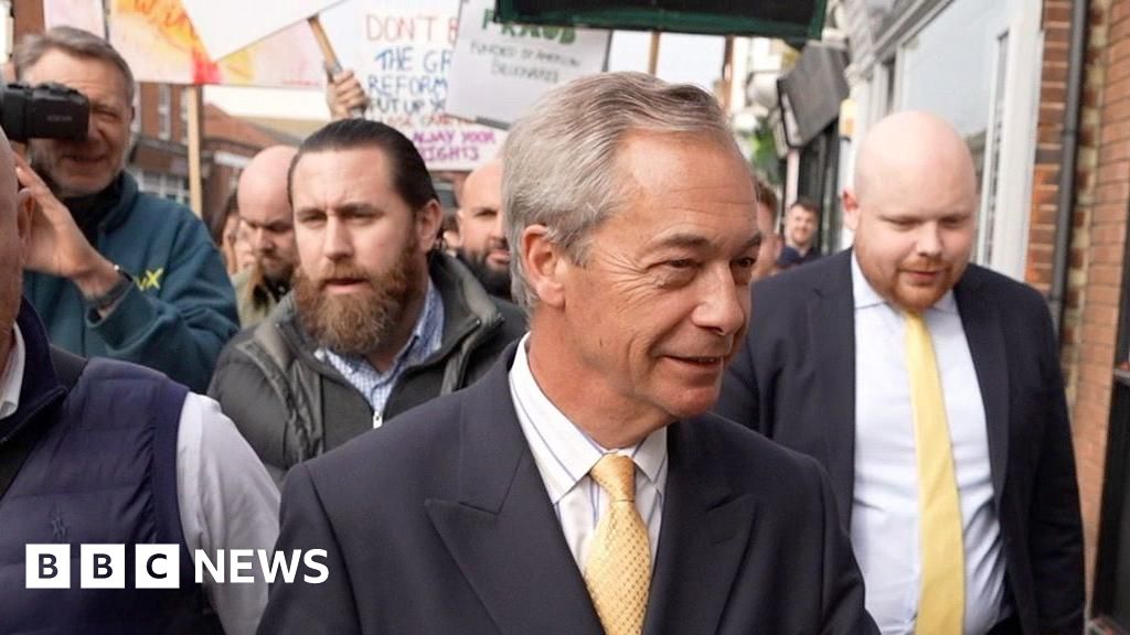 Nigel Farage abandons walkabout due to protest
