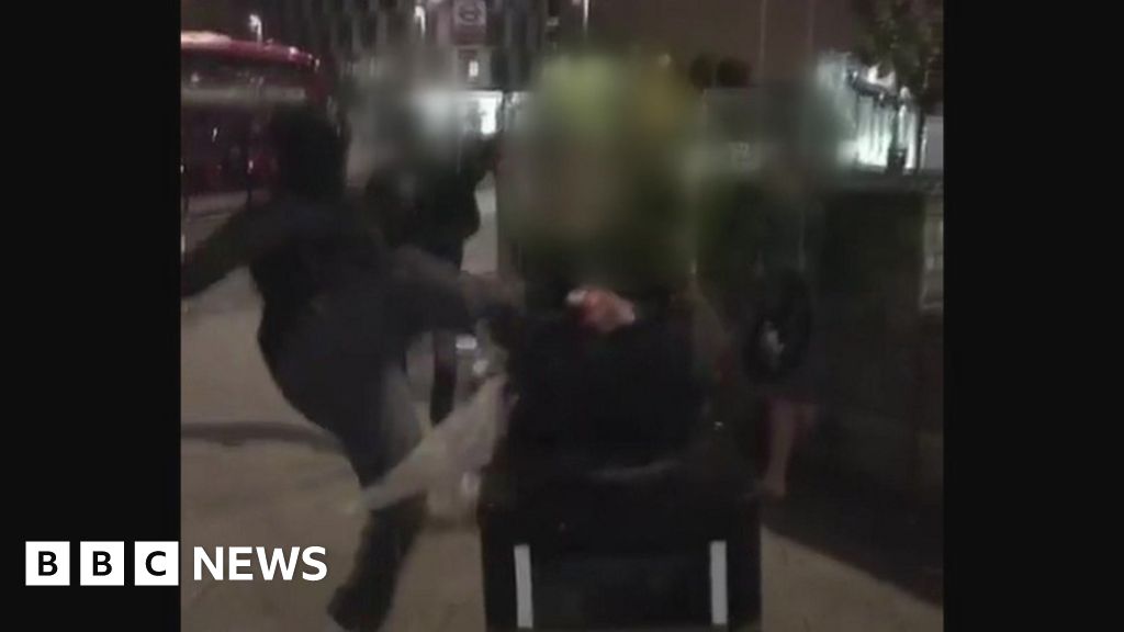 Homeless Man Kicked Video Investigated By Police Bbc News