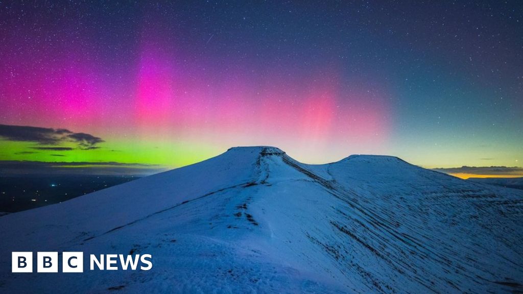Northern Lights illuminate the skies across Wales 
