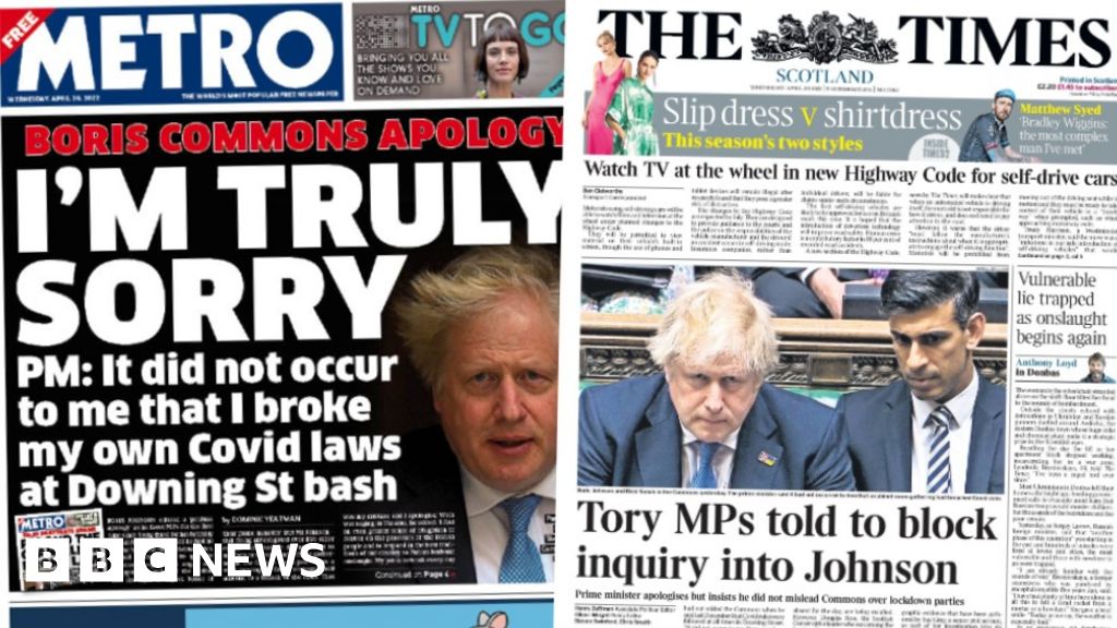 Scotland's papers: PM's apology and misleading statement probe