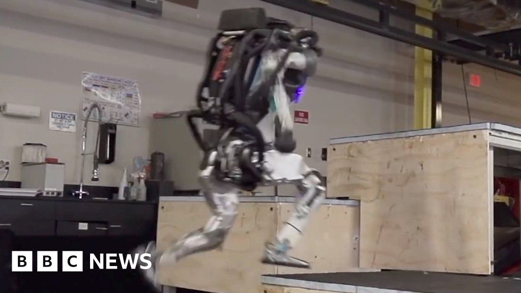 Humanoid 'rescue robot' learns parkour BBC News