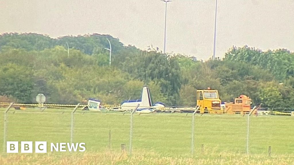 Teesside Airport light aircraft incident leaves one seriously injured