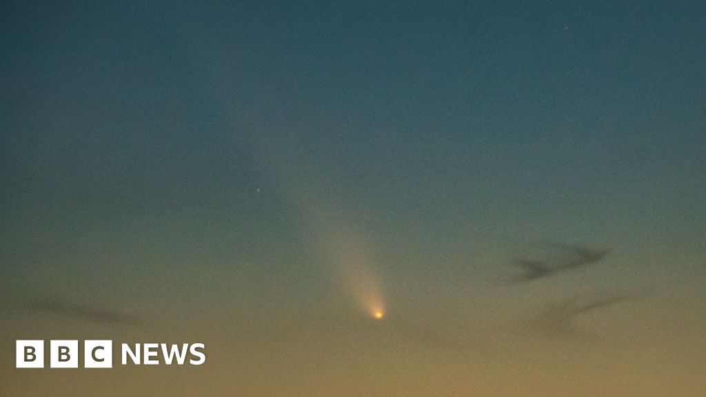 People from around the UK have been taking pictures of the "comet of the century", which was spotted streaking across the sky on Saturday ni