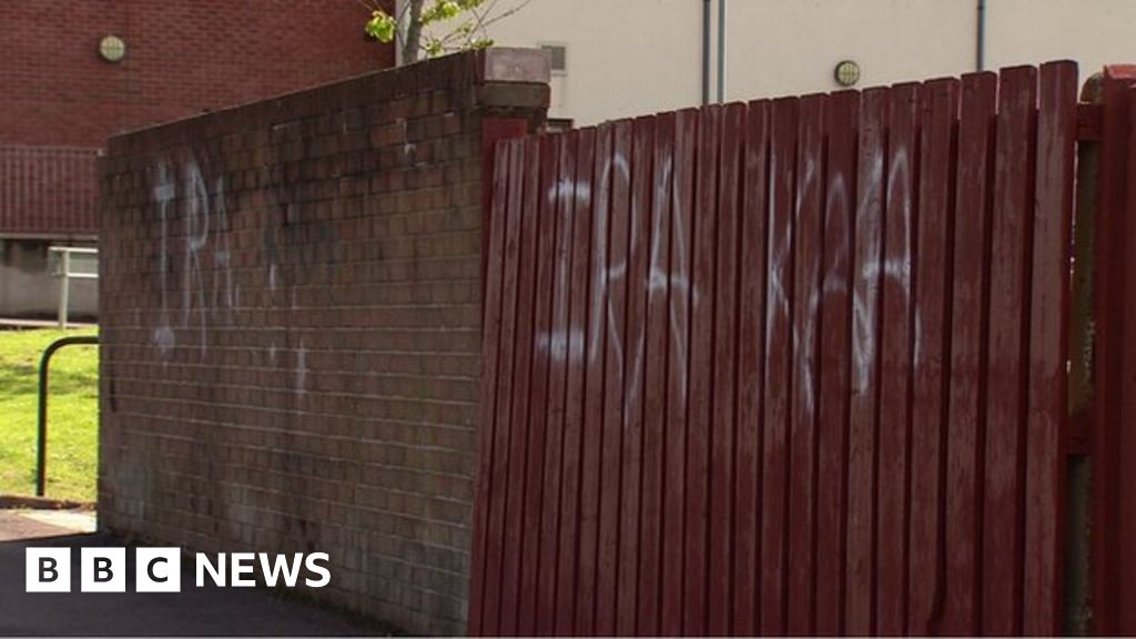 Sectarian Graffiti Daubed On Walls In Springfield And Highfield Areas