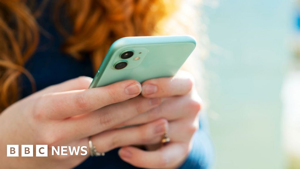 Stock image of phone user