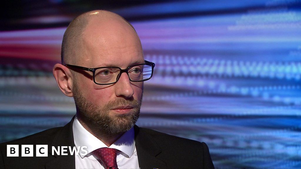 Arseniy Yatsenyuk Russia should 'get out' of Ukraine BBC News