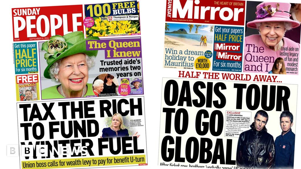 Newspaper headlines: ‘Tax the rich’ for winter fuel and Oasis go global