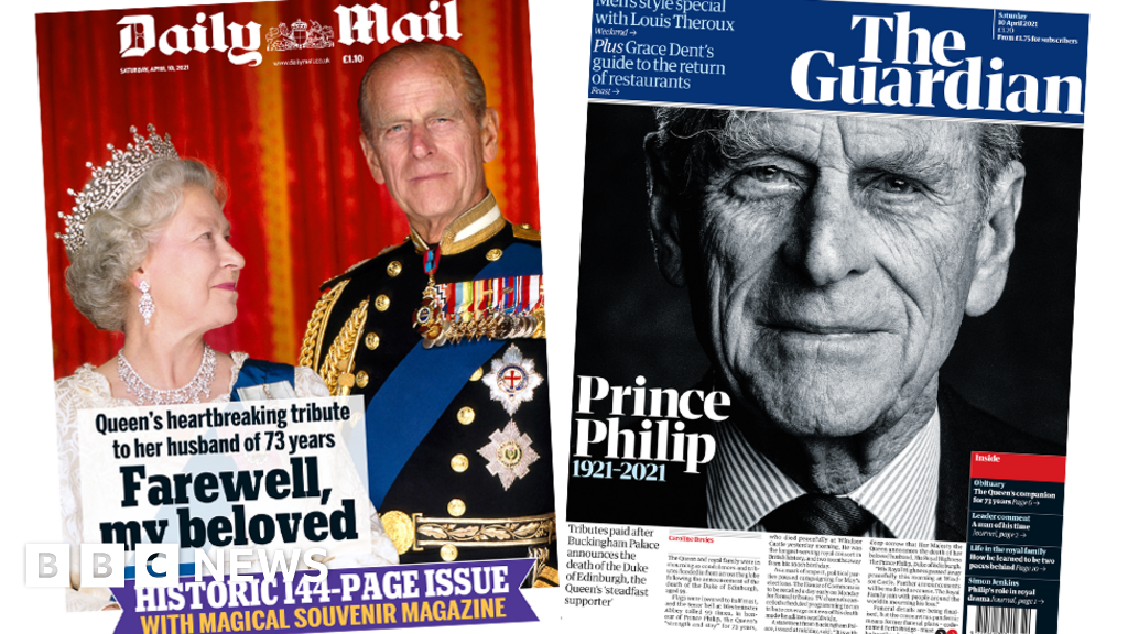 Newspaper Headlines Tributes To Beloved Prince Philip After A Life