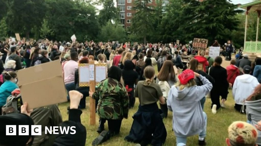 George Floyd Death: Hundreds Join Leamington Spa Protest