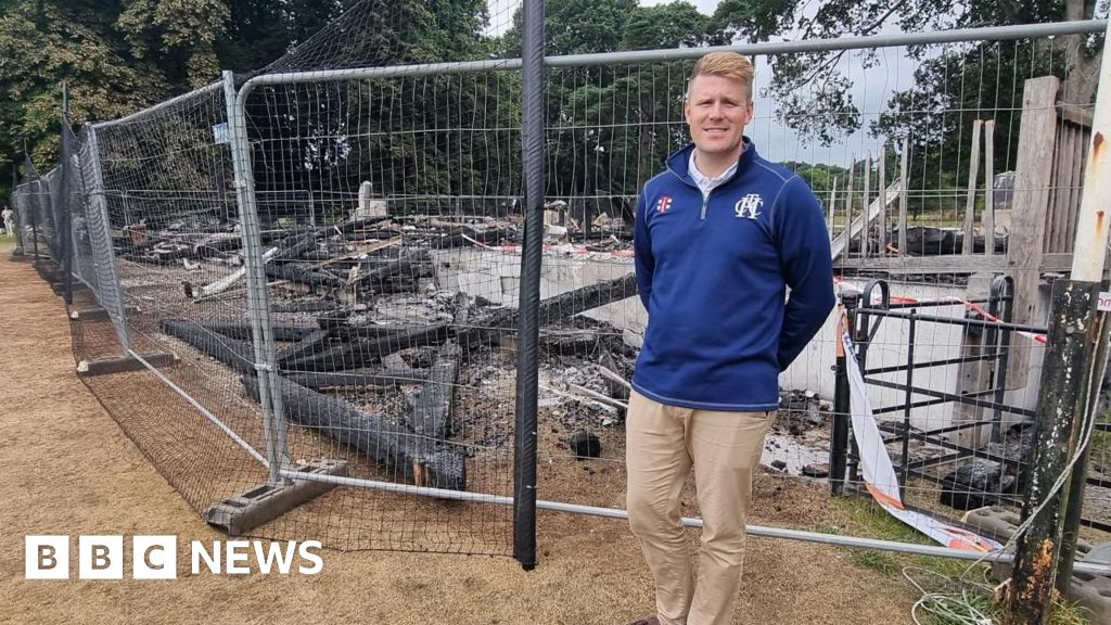 Devon cricket club hosts game after devastating fire