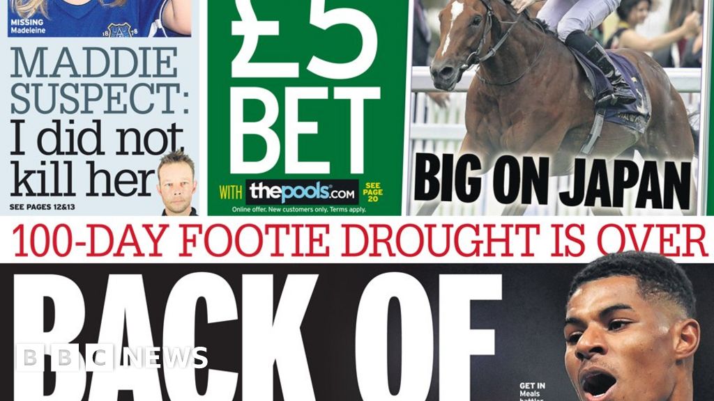 Headlines: Win for 'hero' Rashford as footie drought' ends