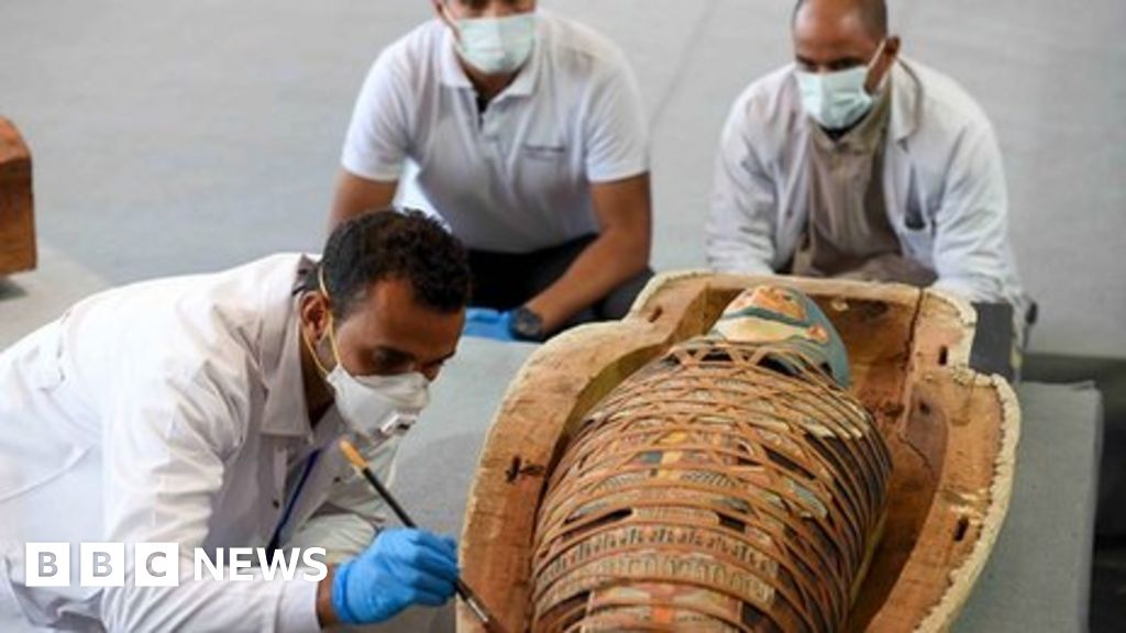 Egypt: More than 100 intact sarcophagi unearthed near Cairo