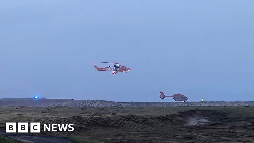 Major sea rescue launched for three climbers off Welsh coast