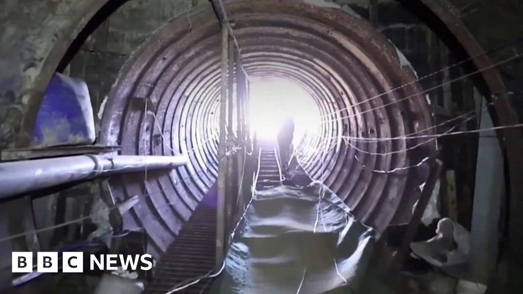 Footage shows inside of 'biggest ever' Gaza tunnel