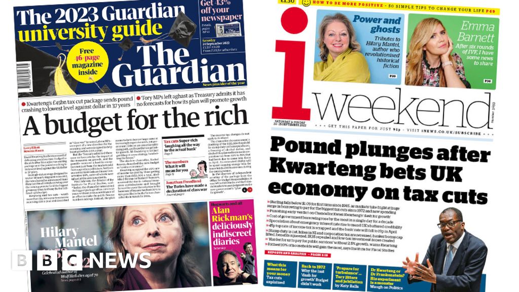 The Papers: A budget for the rich as the pound plunges