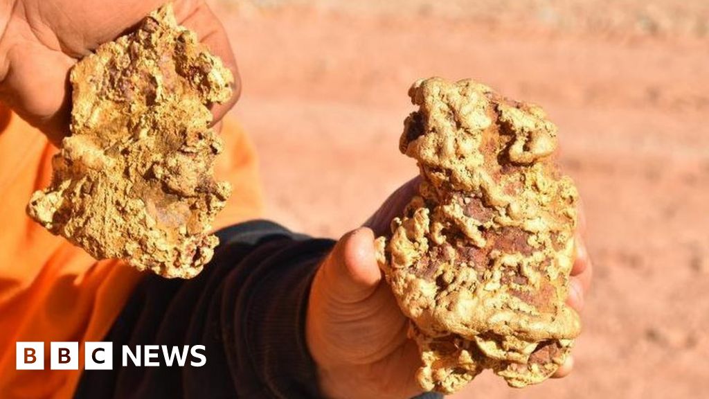 Two gold nuggets worth $350,000 found in Australia - BBC News