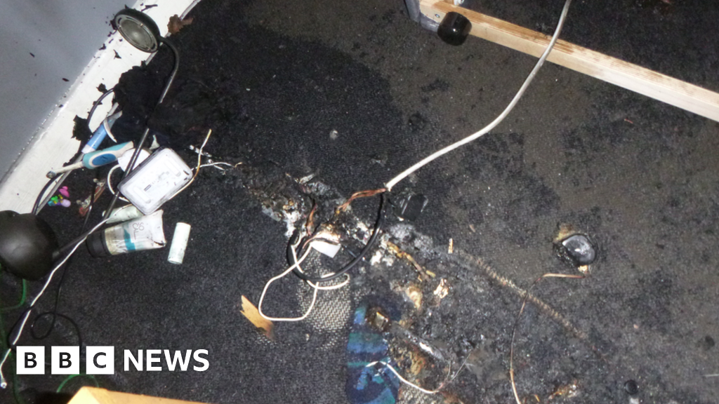 Whitley Bay house fire prompts festive charger warning BBC News