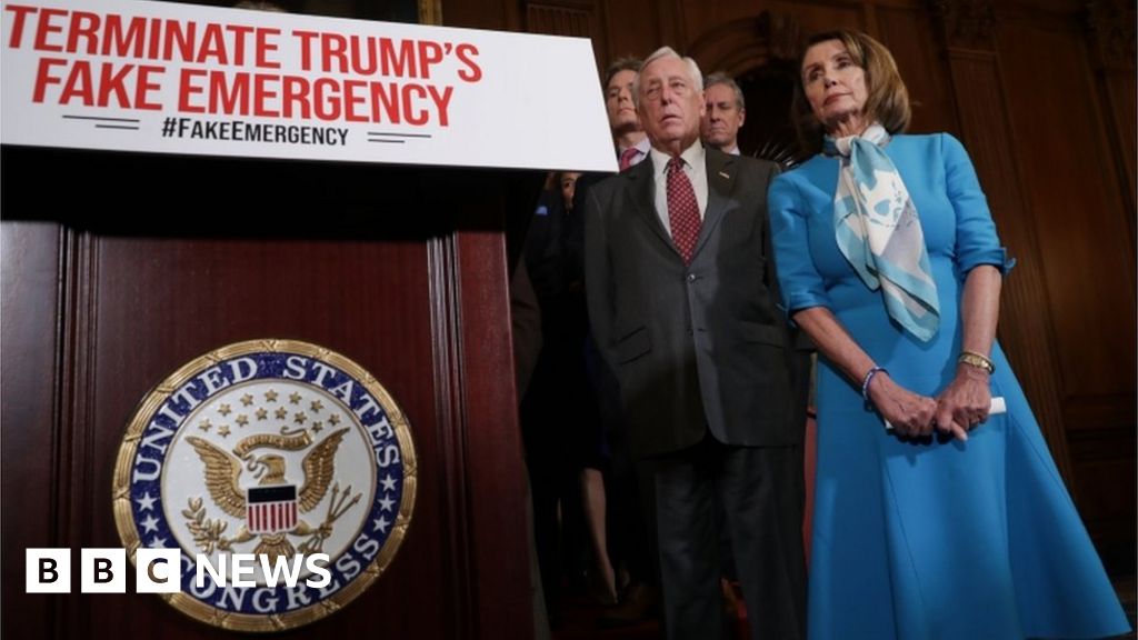 House To Vote On Revoking Trump Border Wall National Emergency Bbc News 