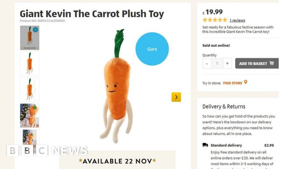 aldi kevin the carrot toy 2018