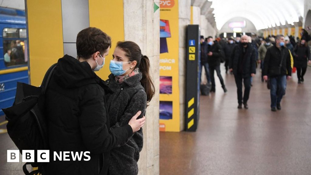 Ukraine invasion: Kyiv residents seek shelter as blasts hit