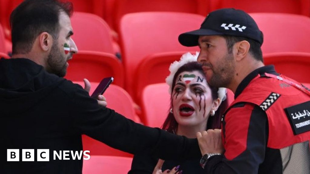 World Cup: Iran protesters confronted at World Cup game against Wales