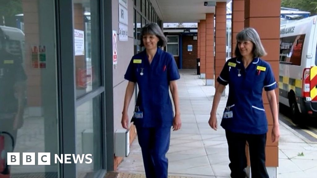 Coronavirus: Twins returning to nursing at Eastbourne hospital thumbnail
