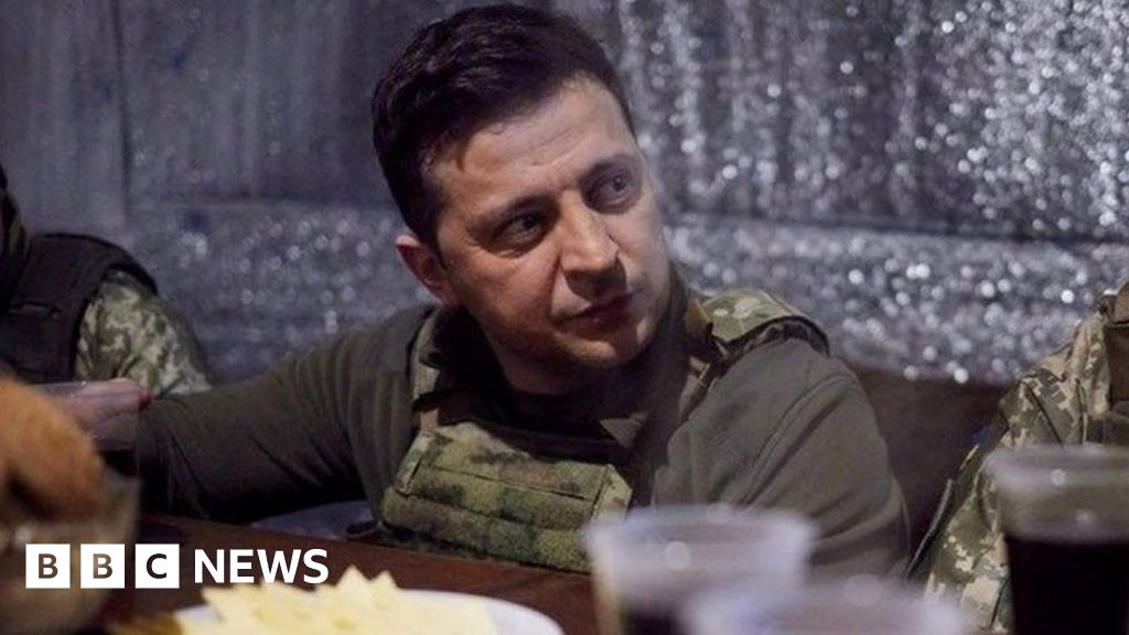 Ukraine crisis: Criss-crossing the country with Zelensky