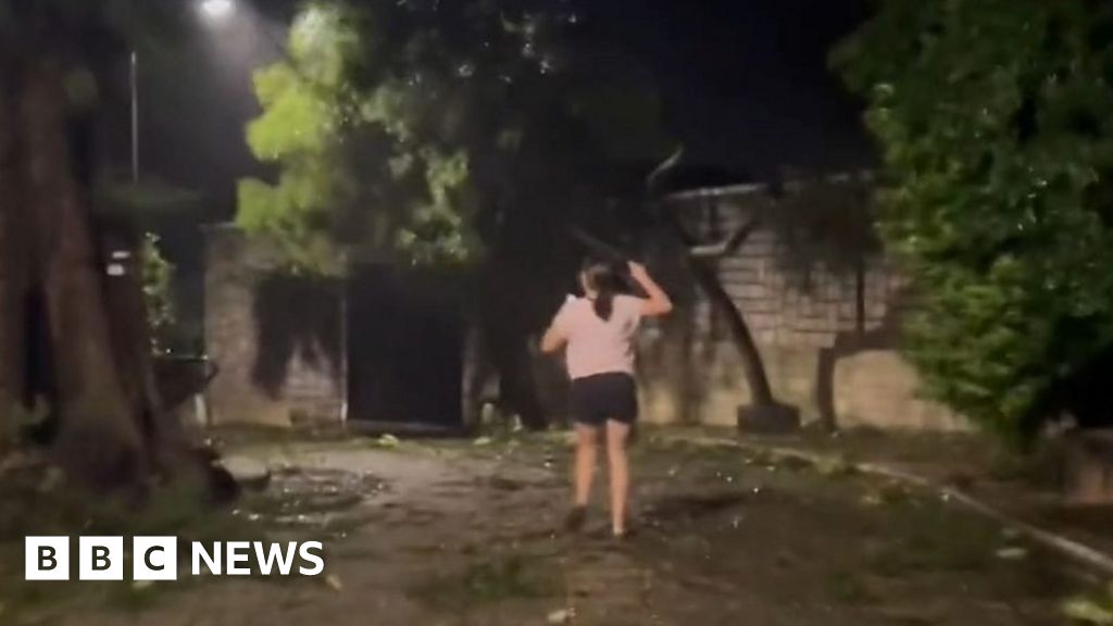 Typhoon Saola rips ups trees as Hong Kong braces for storm