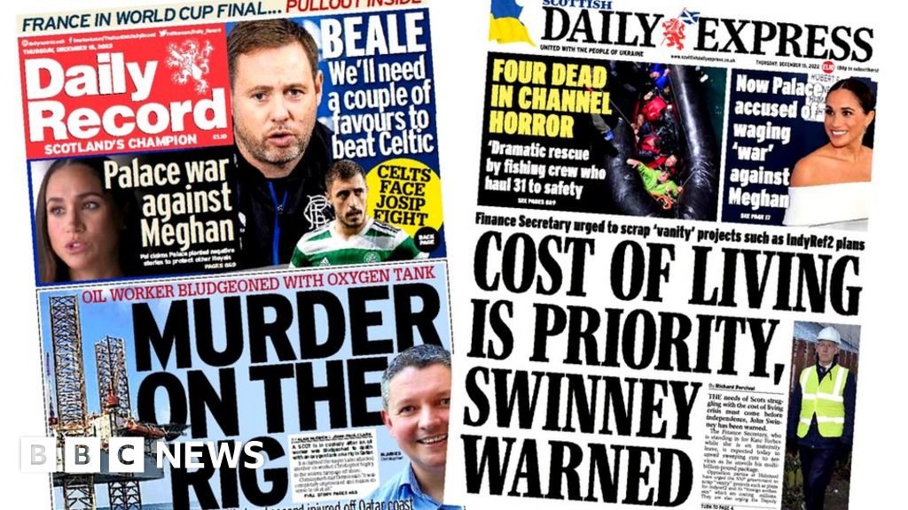 Scotland's papers: Murder on the rig and opposition's budget warning ...