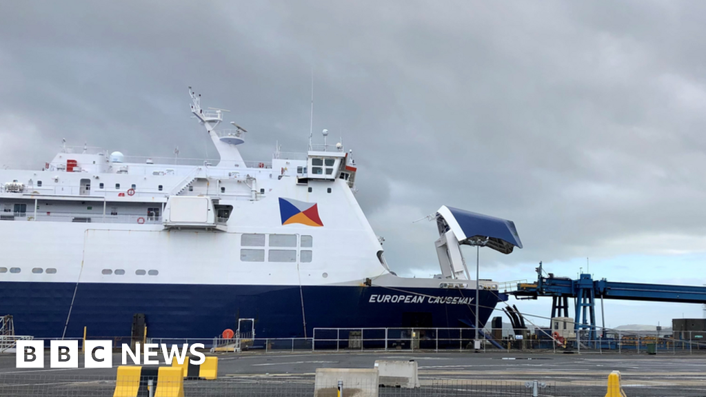 P&O ferry European Causeway adrift off coast of Larne