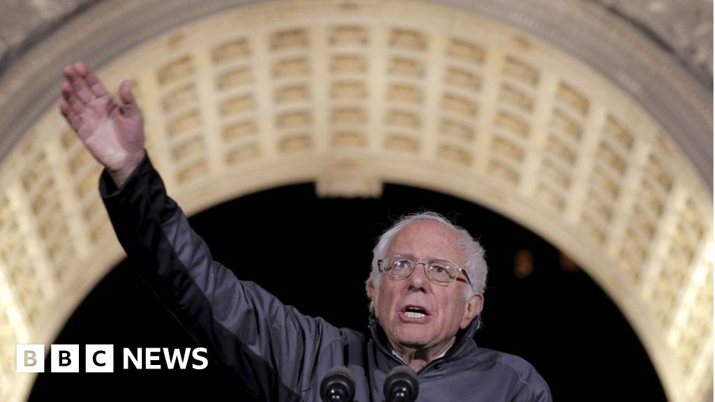 Us Election Bernie Sanders Draws Thousands To Nyc Rally Bbc News 