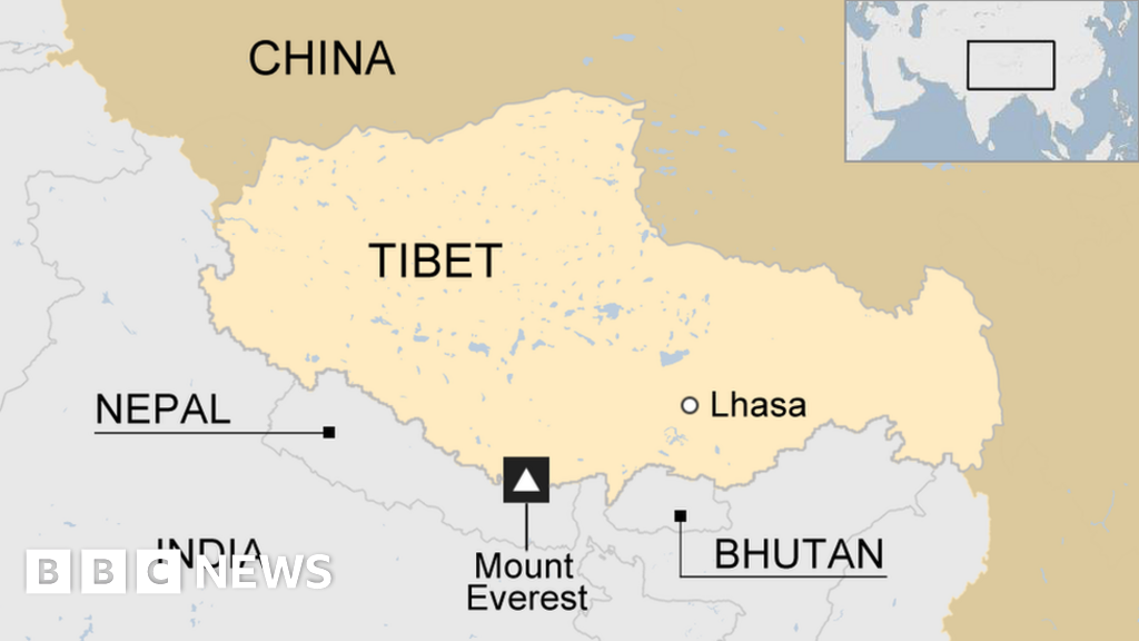 Map Of Tibet And China