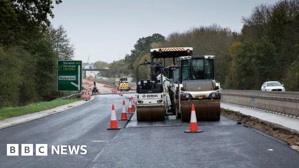 Wymondham A11 roadworks project reaches 'key milestone' BBC News