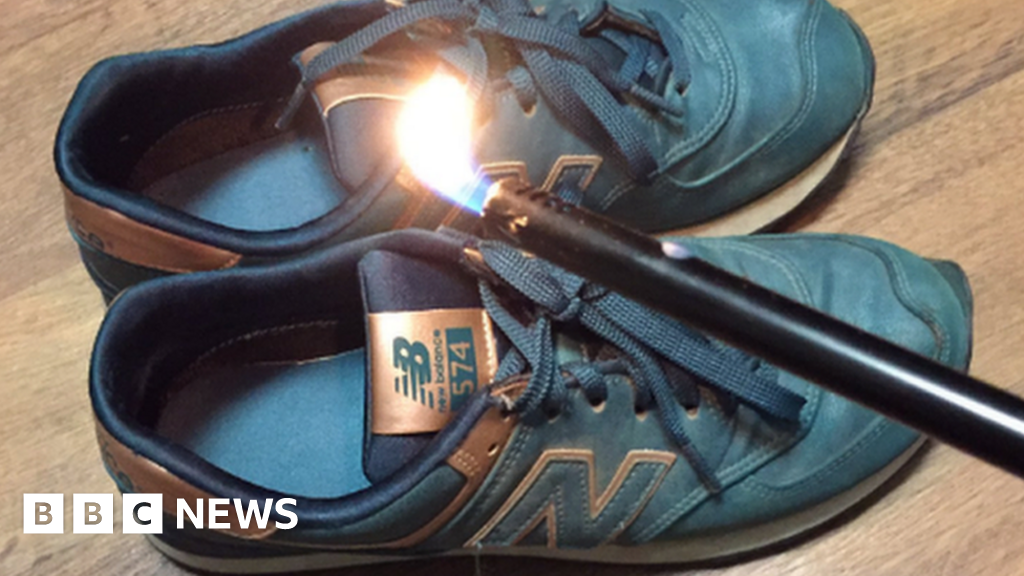 new balance shoes on fire