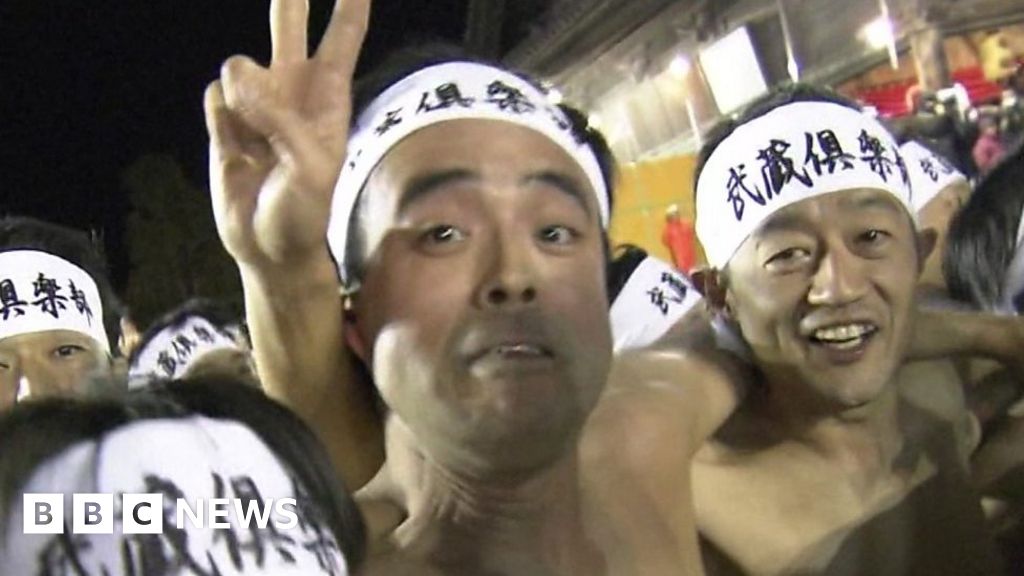Thousands Vie For Naked Man Title In Japan Bbc News