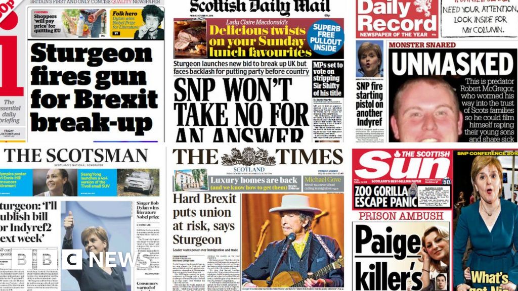 Scotland's Papers: Indyref2 Bill And Gorilla Escape - BBC News