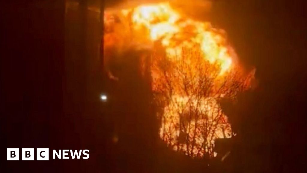 Heathrow Airport: Eyewitness videos show towering flames at substation