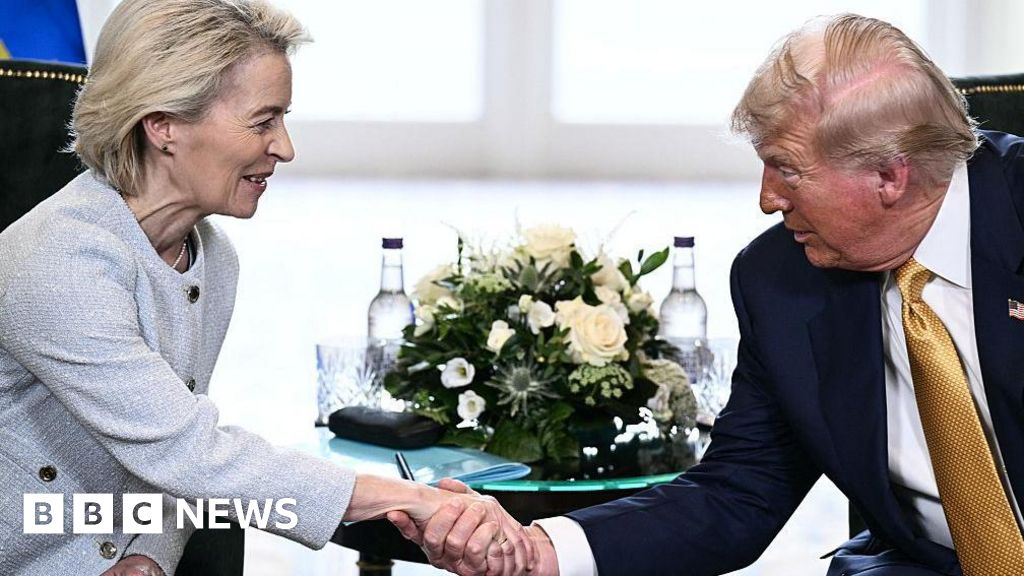 Trump meets EU president for trade talks after round of golf