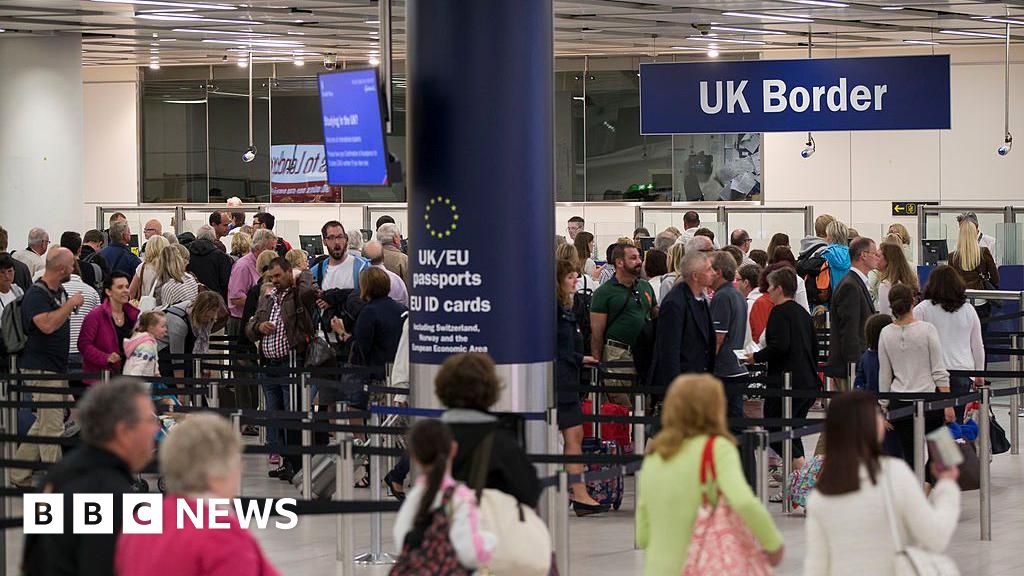 Record 111,000 UK asylum applications in past year, figures show - BBC