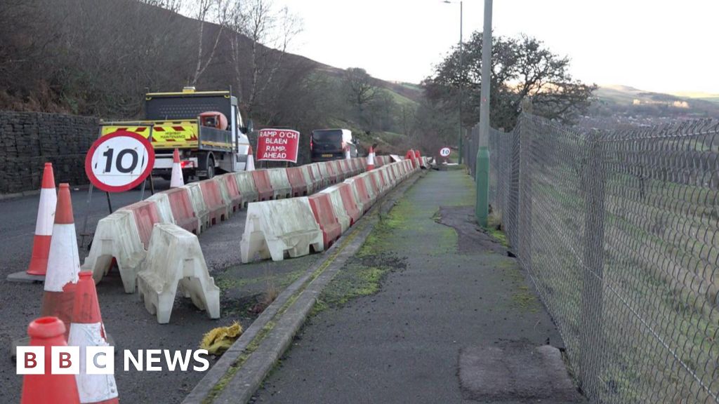 bbc.co.uk - Ben Price - A469 Caerphilly county road shuts amid mountain landslip fears - BBC News